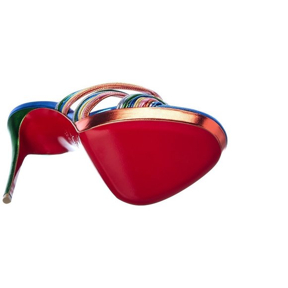 Christian Louboutin Multitaski Alta 120 Leather Sandal - Picture 4 of 6